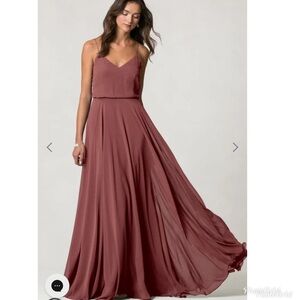 Jenny Yoo Inesse Bridesmaid Formal Dress in cinnamon rose size 4